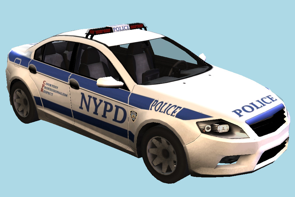 NYPD Ford Mondeo Police Car 3d model